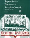 Repertoire of the Practice of the Security Council : Volumes 1 and 2 United Nations 9789211370331 United Nations