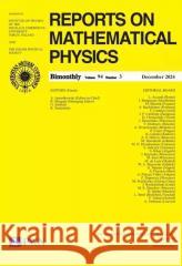 Reports on Mathematical Physics 94/3 praca zbiorowa 5902490427693 Wydawnictwo Naukowe PWN - książka