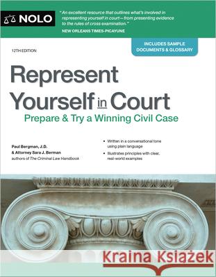 Represent Yourself in Court: Prepare & Try a Winning Civil Case  9781413332926 NOLO - książka