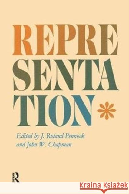 Representation J. Roland Pennock 9781138531833 Routledge - książka