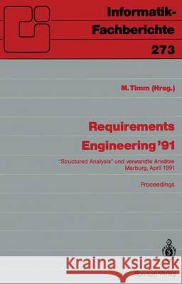 Requirements Engineering '91: 