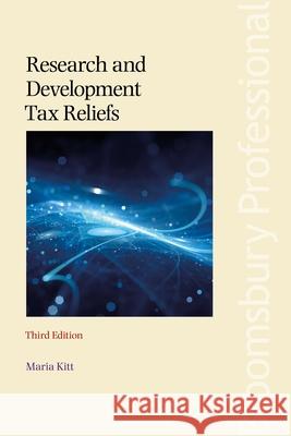 Research and Development Tax Reliefs Maria Kitt 9781526507273 Bloomsbury Publishing PLC - książka