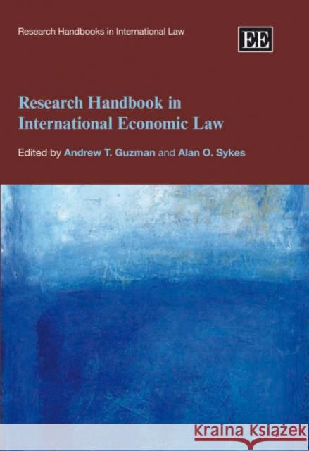 Research Handbook in International Economic Law  9781843766742 Edward Elgar Publishing Ltd - książka