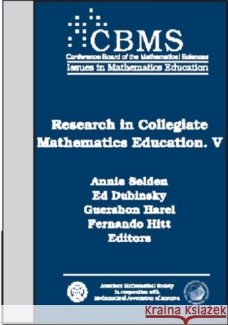 Research in Collegiate Mathematics Education V  9780821833025 AMERICAN MATHEMATICAL SOCIETY - książka