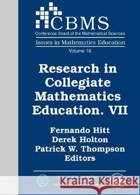 Research in Collegiate Mathematics Education VII  9780821849965 American Mathematical Society - książka