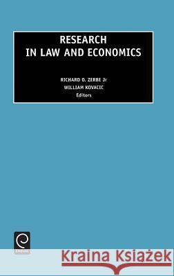 Research in Law and Economics Zerbe R R. O. Zerbe W. Kovacic 9780762303083 JAI Press - książka