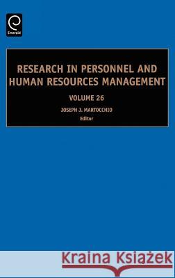 Research in Personnel and Human Resources Management Joseph J. Martocchio 9780762314324 Emerald Publishing Limited - książka