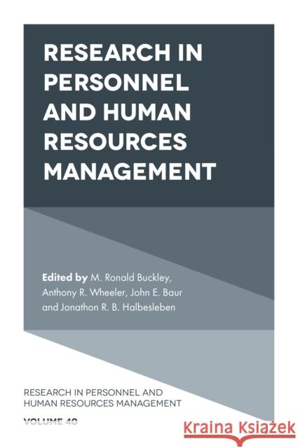 Research in Personnel and Human Resources Management  9781804550465 Emerald Publishing Limited - książka