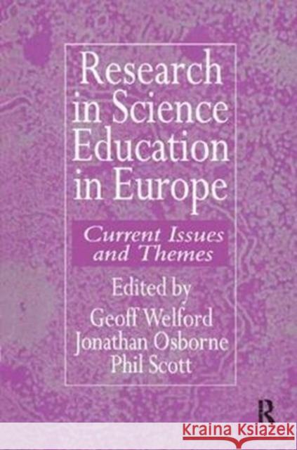 Research in Science Education in Europe Geoff Welford 9781138421189 Routledge - książka