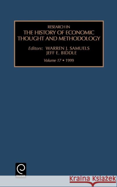 Research in the History of Economic Thought and Methodology Warren J. Samuels, Jeff E. Biddle 9780762304356 Emerald Publishing Limited - książka