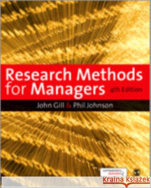 Research Methods for Managers John Gill Phil Johnson 9781847870933 Sage Publications (CA) - książka