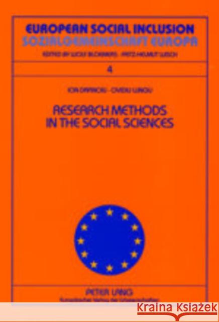 Research Methods in the Social Sciences / Metode de Cercetare În ştiinţele Sociale Bloemers, Wolf 9783631504345 Lang, Peter, Gmbh, Internationaler Verlag Der - książka