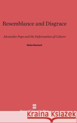 Resemblance and Disgrace Helen Deutsch 9780674419162 Harvard University Press - książka