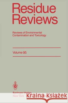 Residue Reviews: Reviews of Environmental Contamination and Toxicology Gunther, Francis a. 9781461295778 Springer - książka