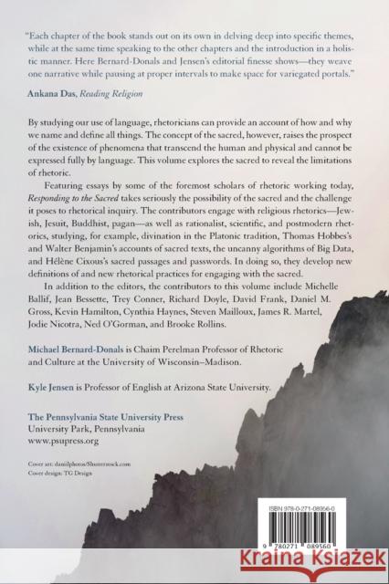 Responding to the Sacred: An Inquiry Into the Limits of Rhetoric Michael Bernard-Donals Kyle Jensen 9780271089560 Penn State University Press - książka