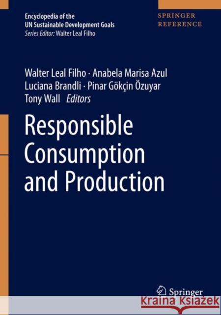 Responsible Consumption and Production Walter Lea Ulisses Azeiteiro Anabela Marisa Azul 9783319957258 Springer - książka