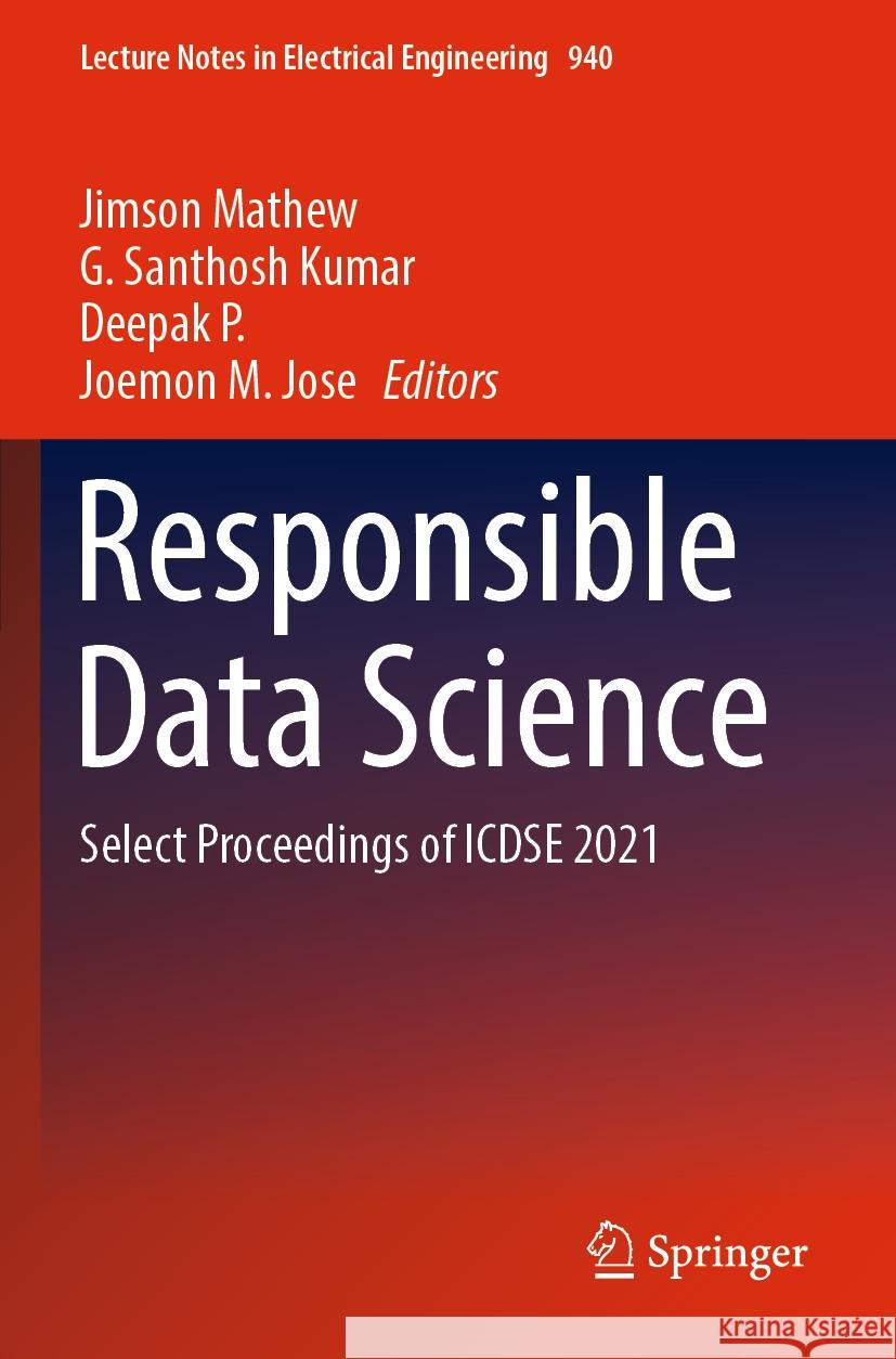 Responsible Data Science  9789811944550 Springer Nature Singapore - książka