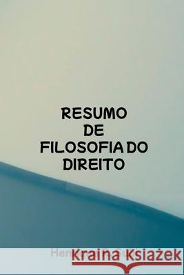 Resumo De Filosofia Do Direito Subi Henrique 9786500600759 Clube de Autores - książka