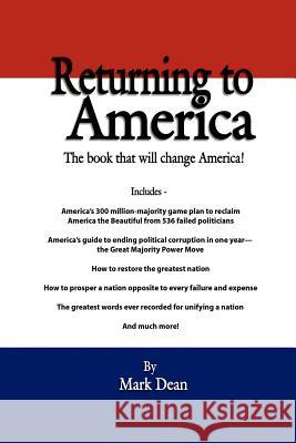 Returning to America Mark Dean 9781430320944 Lulu.com - książka