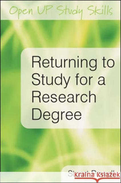 Returning to Study for a Research Degree Stuart Powell 9780335233533  - książka