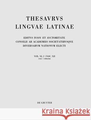 Reus - Robustus Internationale Thesauruskommission 9783111372129 de Gruyter - książka