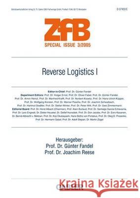 Reverse Logistics I Joachim Reese Gunter Fandel 9783834901095 Gabler Verlag - książka