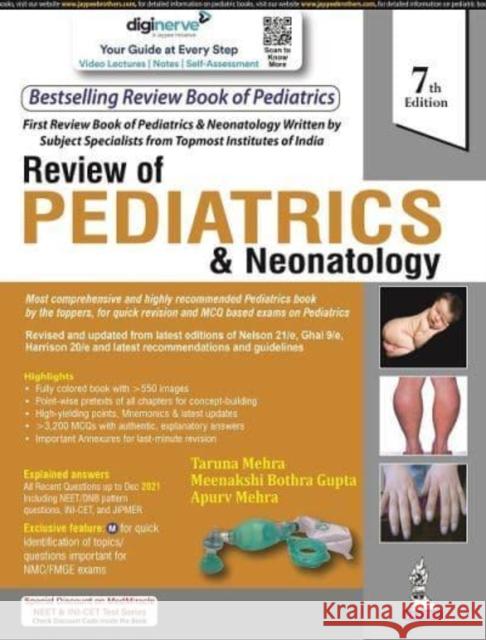 Review of Pediatrics & Neonatology Taruna Mehra Meenakshi Bothra Gupta Apurv Mehra 9789354657481 Jaypee Brothers Medical Publishers - książka