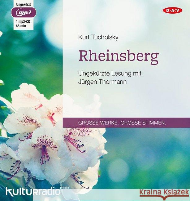 Rheinsberg, 1 MP3-CD : Ungekürzte Lesung Tucholsky, Kurt 9783862316274 Der Audio Verlag, DAV - książka