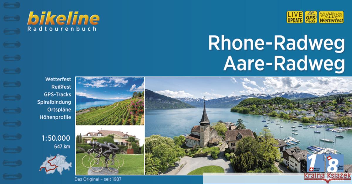 Rhone-Radweg - Aare-Radweg: 2021    9783850009126 Verlag Esterbauer - książka