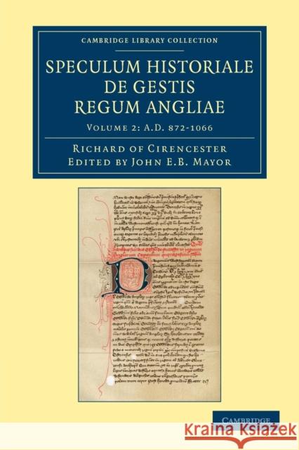 Ricardi de Cirencestria Speculum Historiale de Gestis Regum Angliae Richard of Cirencester 9781108046992 Cambridge University Press - książka
