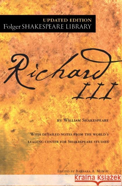 Richard III William Shakespeare Dr Barbara a. Mowat Paul Werstine 9781476786926 Simon & Schuster - książka