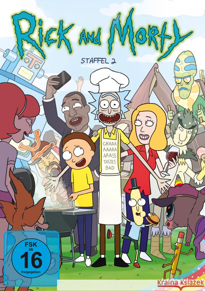 Rick & Morty. Staffel.2, 2 DVD  5051890327048 Warner Bros - książka