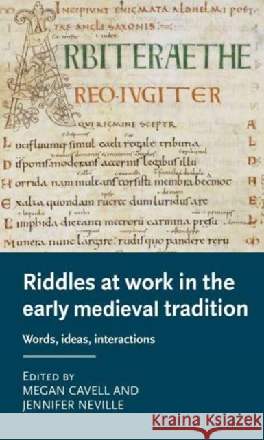 Riddles at Work in the Early Medieval Tradition: Words, Ideas, Interactions  9781526178763 Manchester University Press - książka