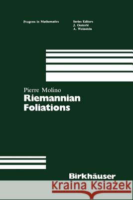 Riemannian Foliations Molino 9781468486728 Birkhauser Boston Inc - książka