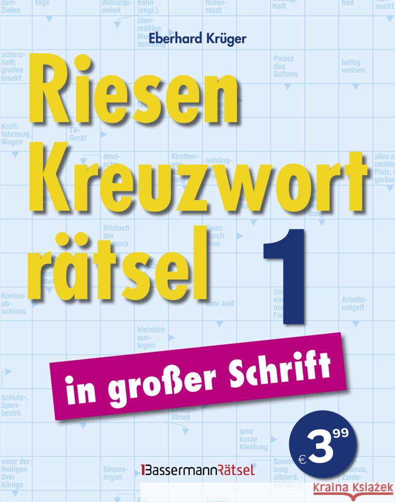 Riesen-Kreuzworträtsel in großer Schrift 1 Krüger, Eberhard 9783809451310 Bassermann - książka