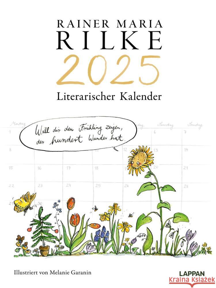 Rilke-Kalender 2025  - Wandkalender Rilke, Rainer Maria 9783830321521 Lappan Verlag - książka