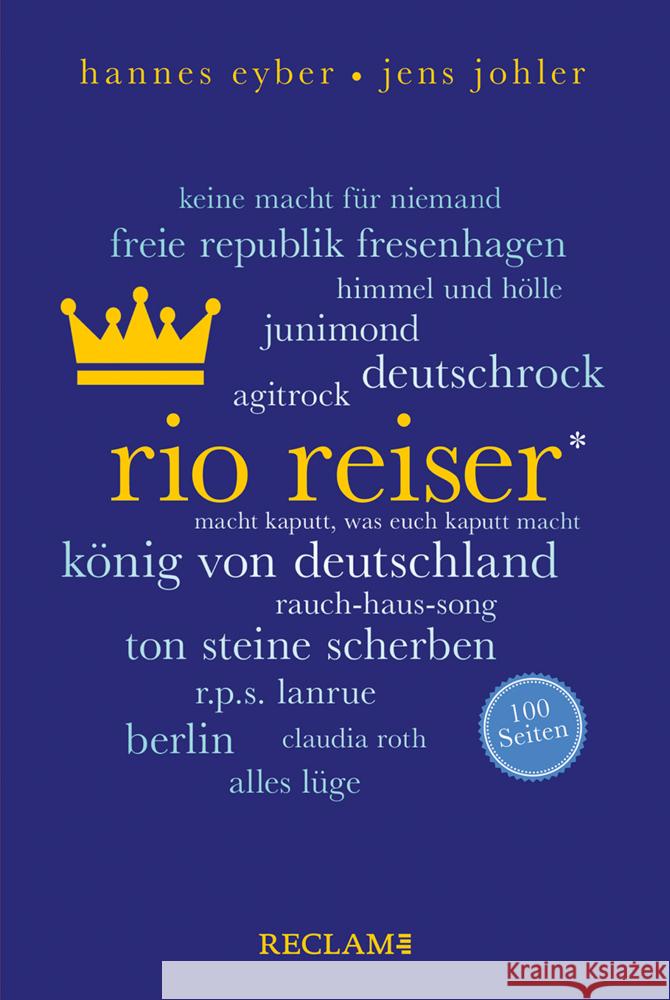 Rio Reiser. 100 Seiten Eyber, Hannes, Johler, Jens 9783150207154 Reclam, Ditzingen - książka