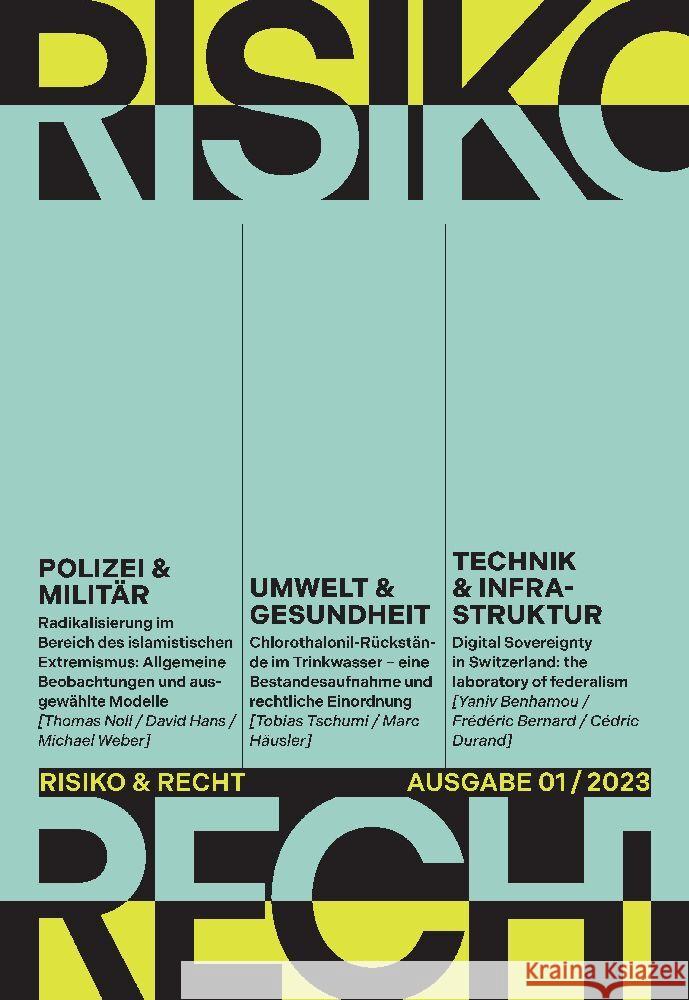 Risiko & Recht 01/2023 Thomas Noll Tilmann Altwicker Goran Seferovic 9783038056058 Eiz Publishing - książka