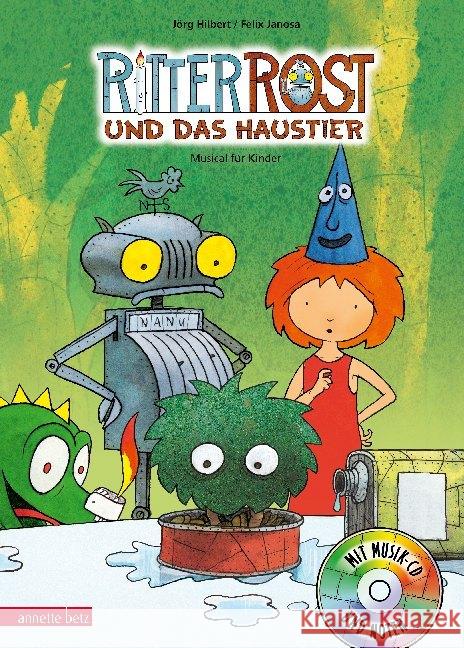 Ritter Rost und das Haustier, m. 1 Audio-CD : Musical für Kinder Hilbert, Jörg 9783219118421 Betz, Wien - książka