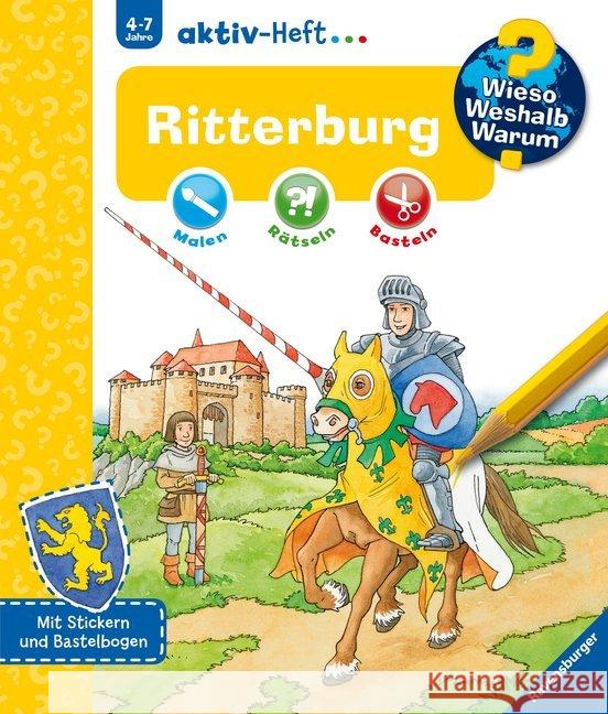 Ritterburg : Mit Stickern und Bastelbogen  9783473326921 Ravensburger Buchverlag - książka