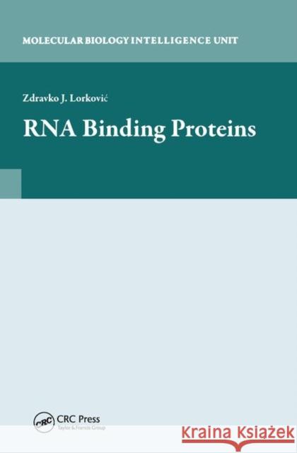 RNA Binding Proteins Zdravko Lorkovic   9780367445911 CRC Press - książka