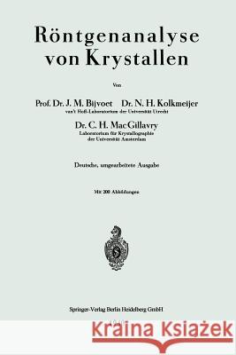 Röntgenanalyse Von Krystallen Bijvoet, Johannes Martin 9783662282649 Springer - książka