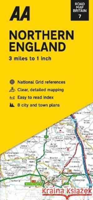 Road Map Northern England  9780749582869 AA Publishing - książka