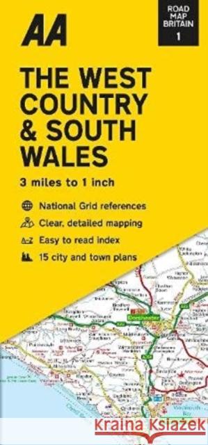 Road Map The West Country & South Wales  9780749582807 AA Publishing - książka