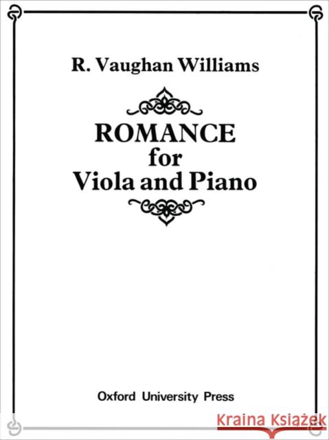 Romance for Viola and Piano  9780193592711 Oxford University Press - książka