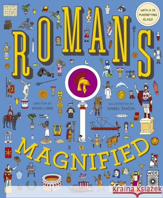 Romans Magnified: With a 3x Magnifying Glass! DAVID LONG 9780711266858 Wide Eyed Editions - książka
