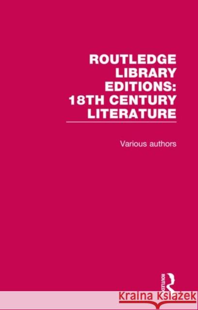 Routledge Library Editions: 18th Century Literature: 13 Volume Set Various 9780367442705 Routledge - książka