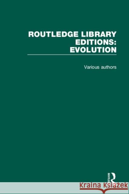 Routledge Library Editions: Evolution Various 9780367279387 Routledge - książka