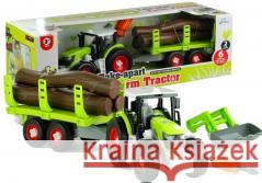 Rozkręcany traktor z przyczepą z drewnem 43 cm  5902808156543 Lean Toys - książka
