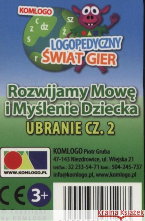 Rozwijamy mowę i myślenie - Ubranie cz. 2  5900238481273 Komlogo - książka